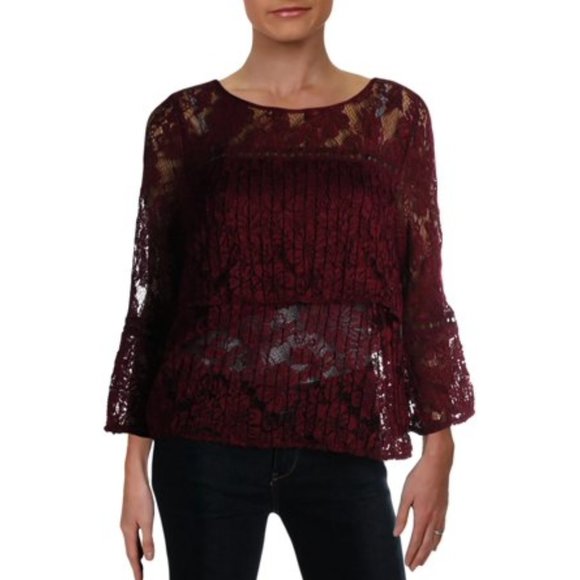 Laundry By Shelli Segal Tops - Laundry by Shelli Segal Lace Tiered Blouse Small